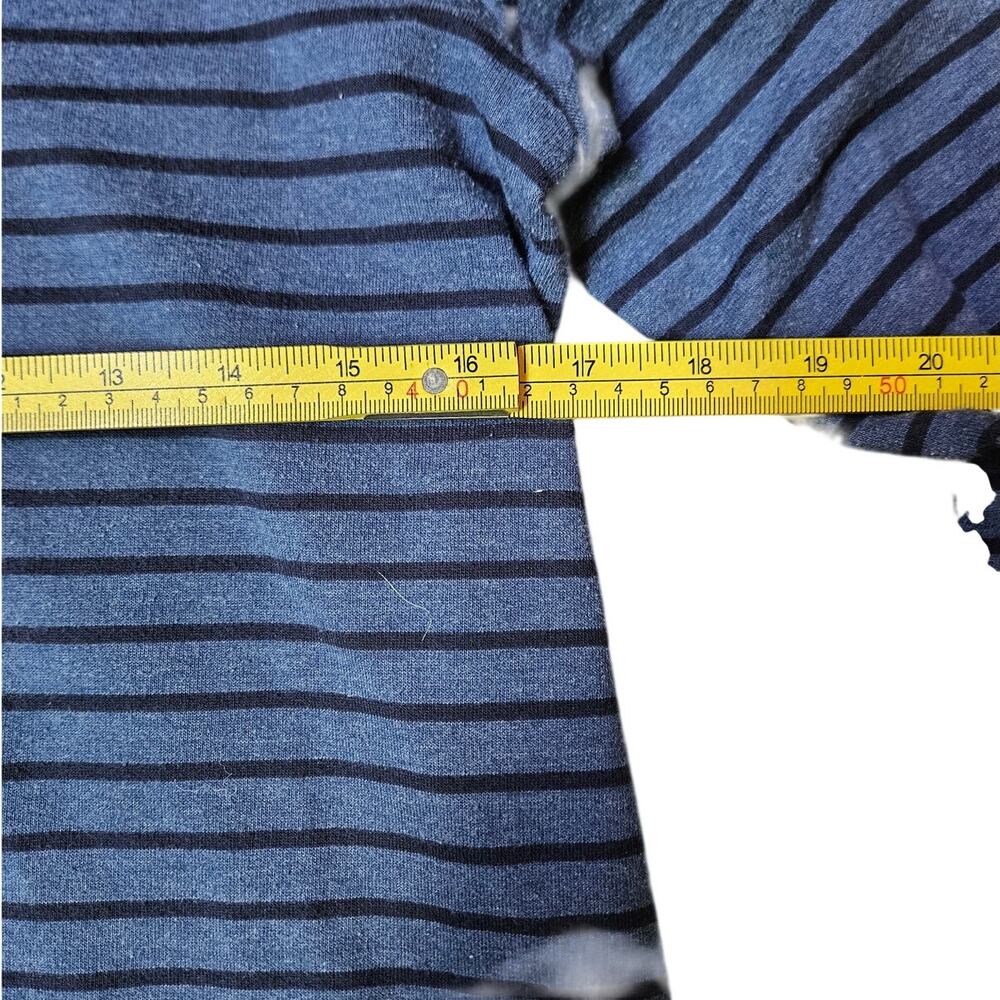 Karen Scott Sport Funnel/Cowl Neck Striped Pullover Top Sm - Picture 5 of 6